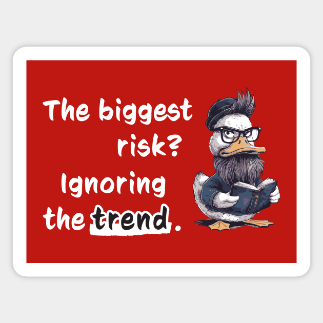 Trend Following Trader Mindset Quote Sticker by AlphaTrader.store